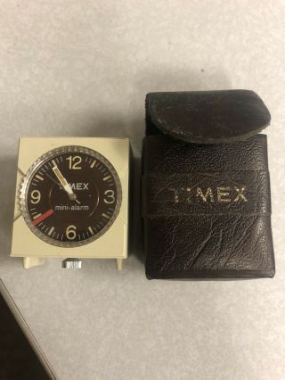 Timex Wind Up Mini - Alarm Clock W/ Case