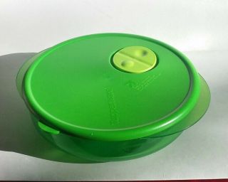 Tupperware Lime Green Rock N Serve Microwave Bowl With Vented Lid 3703a 800 Ml