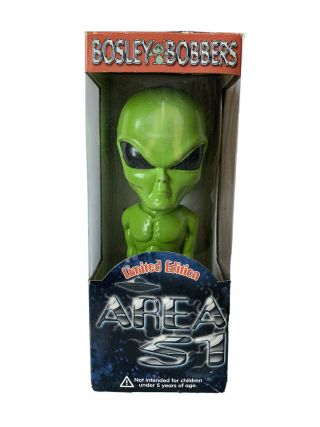 Area 51 Green Alien Bosley Bobbers Bobble Head Bobblehead Nib Rare