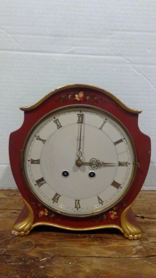 Junghans Meister A - G Mantle Clock W.  33 Germany 53 3 Key Wind