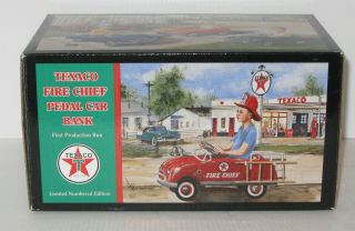 Texaco Fire Chief 1948 Bmc Fire Truck Pedal Car Bank 1/6 Scale
