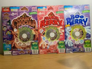 3 Different Halloween Cereal Boxes W 3 Cd 