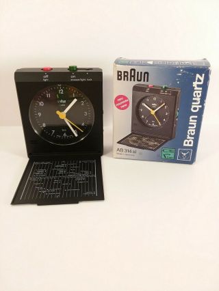 Braun Quartz Ab314sl 3864 Travel Alarm Clock