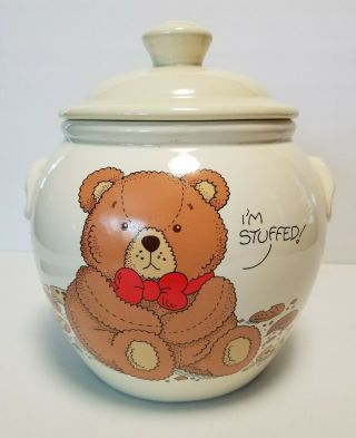 Vintage Treasure Craft Cookie Jar Teddy Bear I 