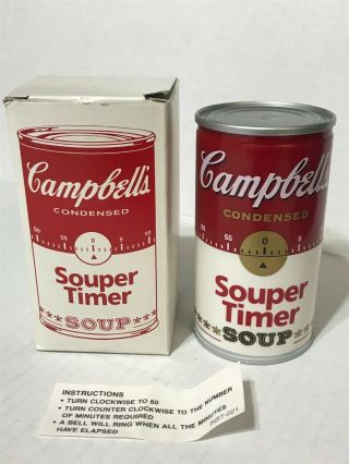 Vintage Campbell’s Soup Kitchen Timer Wind - Up Nib