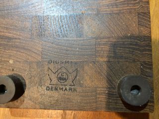 Vintage Digsmed Denmark Wood Teak Cheese Cutting Board with Metal Knife 1964 3