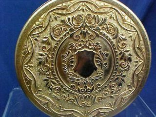 Vintage Bulova Travel Clock Alarm Pocket Watch Design Brass Gold Finish 2