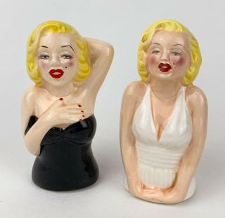 Rare Vintage Clay Art Marilyn Monroe Salt & Pepper Shakers W/box Japan 1988