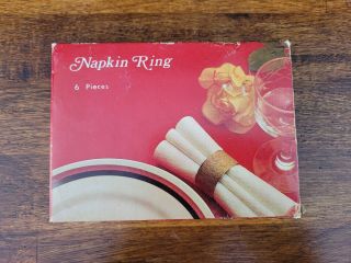 Vintage Brass Napkin Ring Holders In Set Of 6