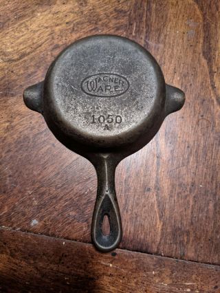 Vintage Wagner Ware 1050 A Mini Frying Pan Ashtray Cast Iron Skillet