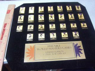 1998 Nike World Masters Games 26 Pin Collector Set,  Number 152 Of 200,