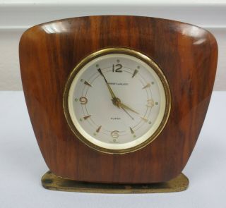 Vintage Phinney - Walker Semca Clock Co.  Germany Mid - Century Alarm