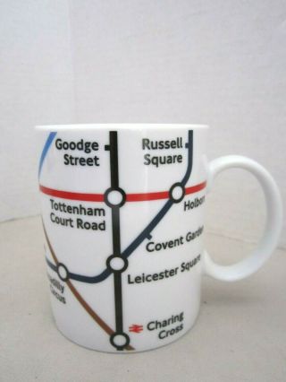 London Underground Tube Map White Ceramic Mug.  Blues Brand.