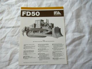 Fiatallis Fiat Allis - Chalmers Fd50 Tractor Dozer Brochure
