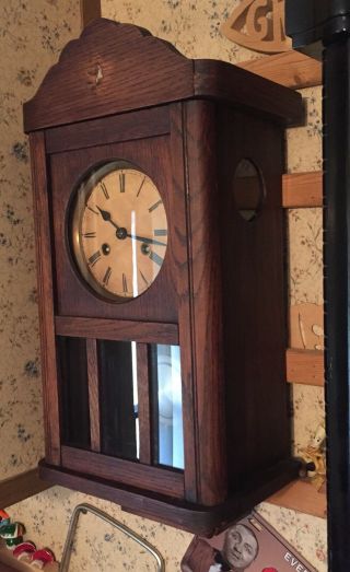 Vintage / Antique Old German Wall Clock Germany 2