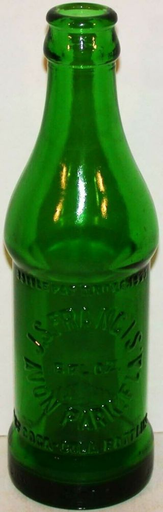 Vintage Soda Pop Bottle J S Francis Avon Park Fl Green Embossed Root Coca Cola