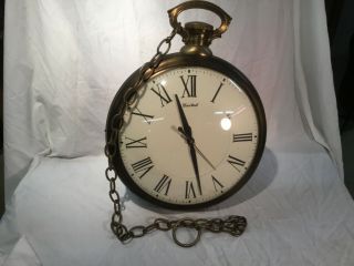 Vintage 1950’s Pocket Watch Style Wall Clock