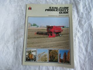 Ih International 1442 1480 1460 Axial - Flow Combine Productivity Guide Brochure