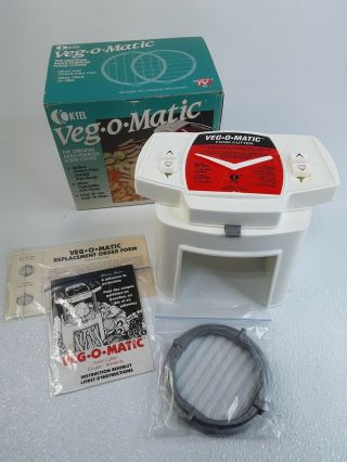 1993 K - Tel Veg O Matic Multi Purpose Food Cutter Slices Dices Cuts Slicer Dicer