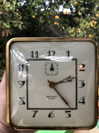 Vintage Ingraham Sentinel 8 Day Alarm Clock Looks And Art Deco