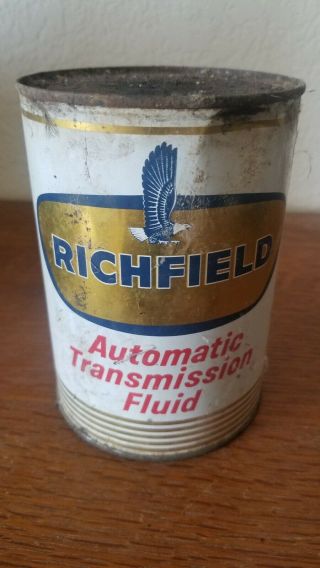 Vintage Richfield Automatic Transmission Fluid Can Full