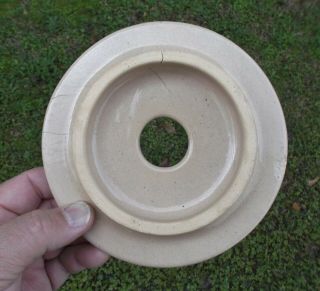 Antique Stoneware Churn/crock Lid 6 - 3/8 " &
