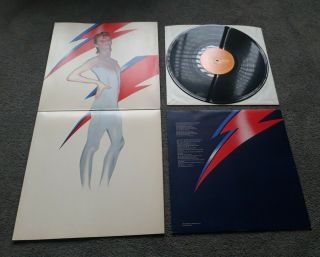 David Bowie Aladdin Sane Uk 1st Press 3t/3t Vinyl Lp Nm/vg,  Dated Inner Nov 
