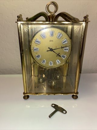 Vtg Koma Konrad Mauch Anniversary Mantel Clock Princess Diana With Key