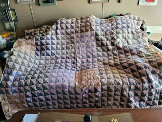 Vintage Handmade Quilt,  Very Old,  For Repair Or Craft.