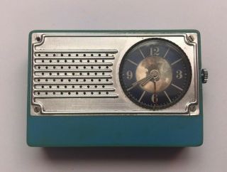 Watch Ussr Mechanical Vintage Soviet Alarm Clock Beam Portable Pocket Travel Vtg