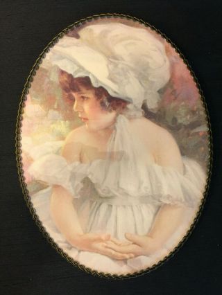 Vintage Gallery Graphics Victorian Picture Young Girl Wall Hanging Flue Cover