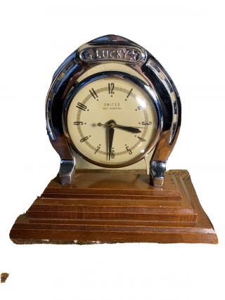 Vintage United “lucky” Horseshoe Electric Clock Brooklyn Ny