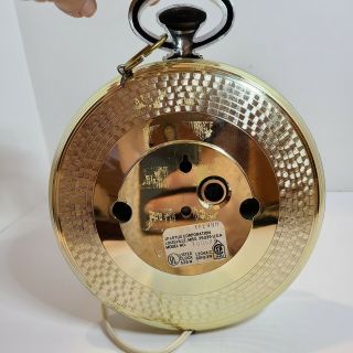 Spartus Backwards Electric Wall Clock Pocket Watch Running 3