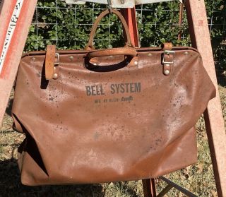 Bell System Klein Buhrke Telephone Tool Leather Bag