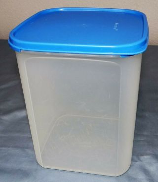Tupperware Square Modular Mate 4 23 Cup Storage Container 1622 - 2 Blue Lid Seal