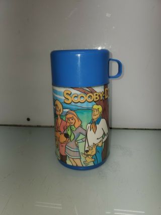 1984 Scooby Doo Thermos For Lunchbox Aladdin Dark Blue Lid No Velma