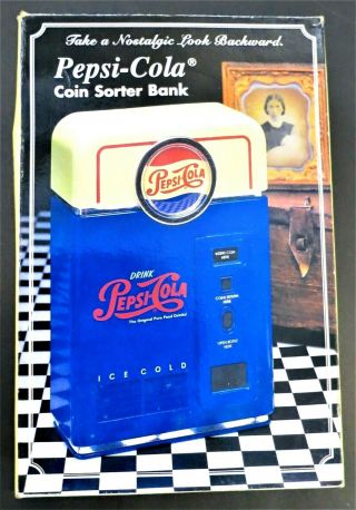 Pepsi Cola - Coin Sorter Bank Mini Vending Machine - Nos