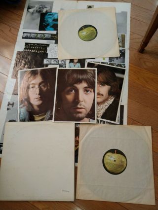 The Beatles White Album 2 Lp Record Apple 1968 Numbered Poster Pictures A2222289