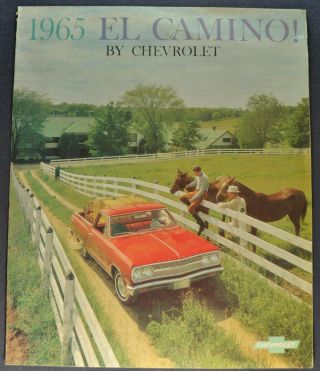 1965 Chevrolet El Camino Pickup Brochure Folder 65 Not A Reprint