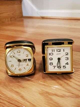 Vintage Elgin Day,  Date Travel Wind - Up Alarm Clock,  Linden Clock (scratched)