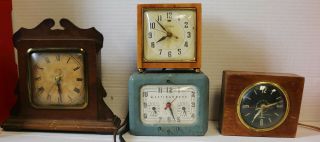 (4) Clocks Westinghouse.  Telechron.  G E Telechron.  Ingraham Co.