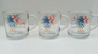 Vintage 1984 Los Angeles Olympics Mcdonalds Glass Coffee Mug Cup Anchor Hocking