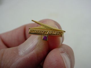 2 Vintage Allegheny Air Employee 10 20 Year Service Pin Tie Tacs 1/10th 10K 3