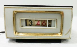 Vintage Tymeter Tele - Vision Clock Electric Flip Number Clock Numechron Tv 770