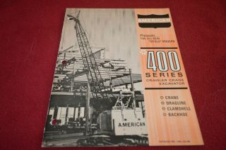 American 400 Series Crane Dragline Backhoe Brochure Dcpa13