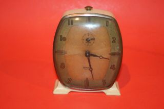 Vintage Antique Ingraham Penguin Alarm Clock Metal Case