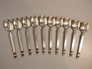 10pc Stanley Roberts Crosspoint Stainless Teaspoons