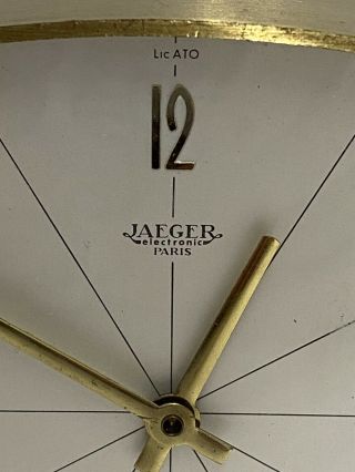 Vintage Jaeger Electronic Paris Clock Mid century 3