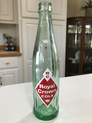 Vintage 1960 Royal Crown Rc Cola Acl Soda Bottle 10 Oz -