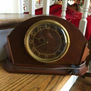 Vintage Seth Thomas Electric Mantle Clock Chimes Made In Usa Connecticut